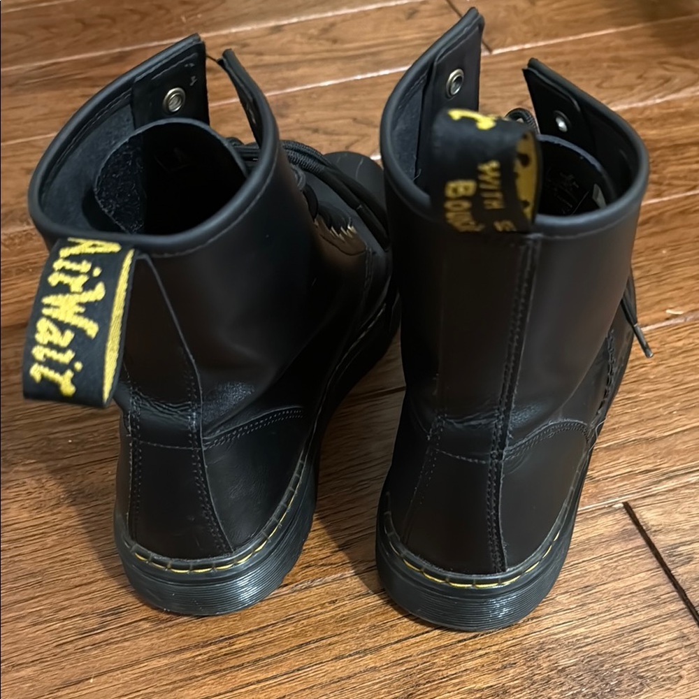 Dr. Martens Black Leather Combat Boots - Picture 3 of 5